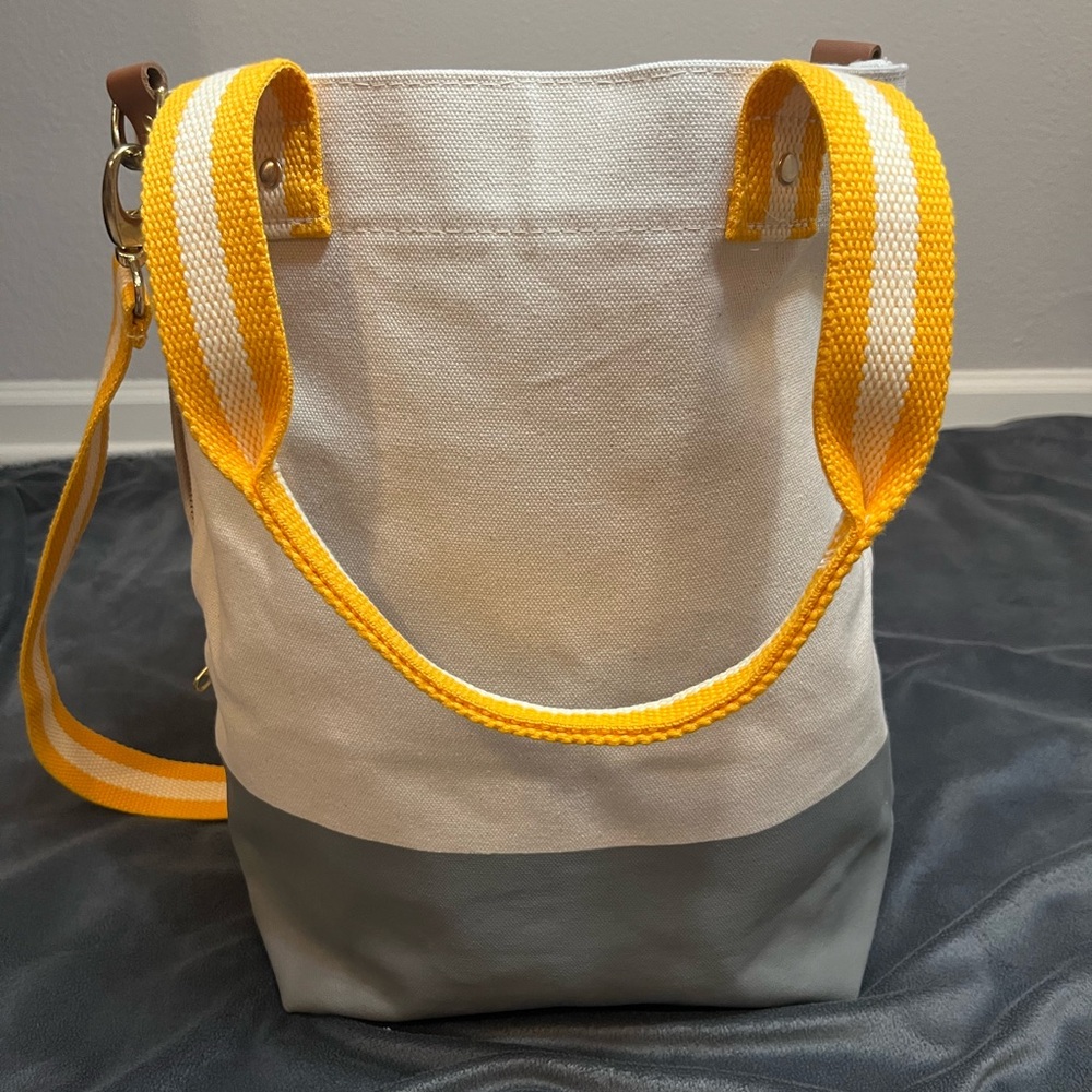 Dipped Tote with Yellow Strap - Picture 4 of 11
